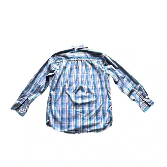 Saddlebred Wrinkle Free Stretch Plaid Button Up Long Sleeve Men’s Shirt Large - Picture 4 of 9